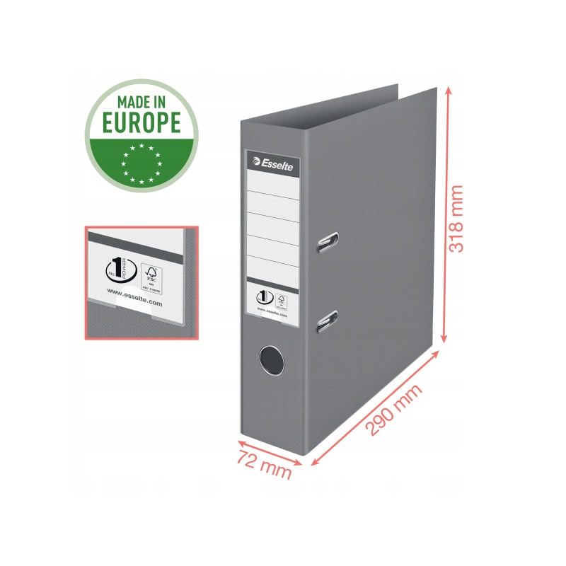 Segregator ESSELTE No.1 Colour`Breeze 75mm koralowy 628431