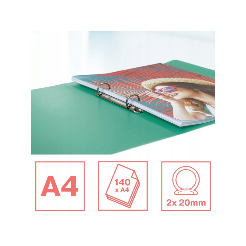 Segregator ringowy Esselte Colour`Breeze 2 RR 25 mm zielony 626243