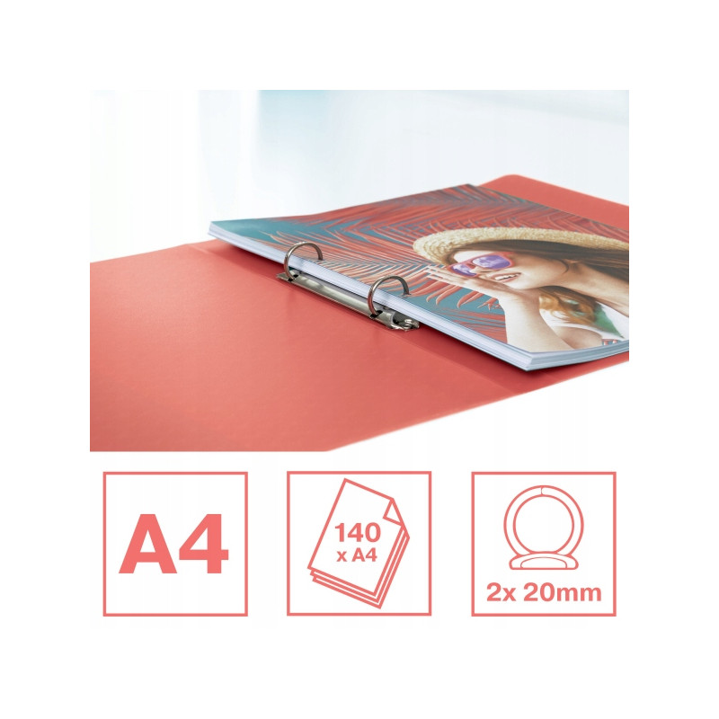 Segregator ringowy Esselte Colour`Breeze 2 RR 25 mm koralowy 628435