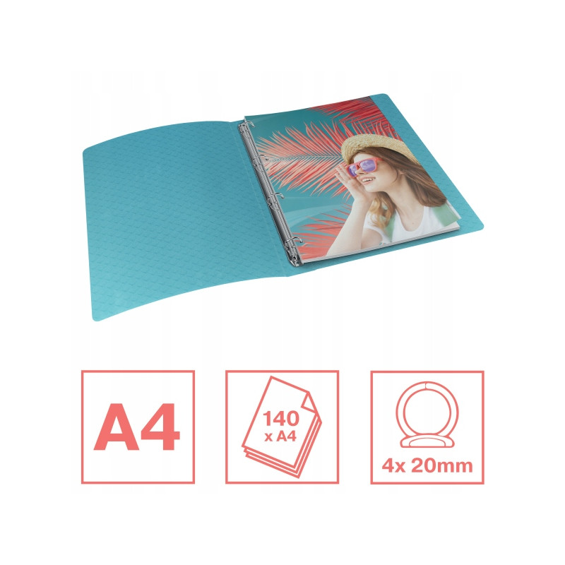 Segregator ringowy Esselte Colour`Breeze 4 RR 25 mm niebieski 626247