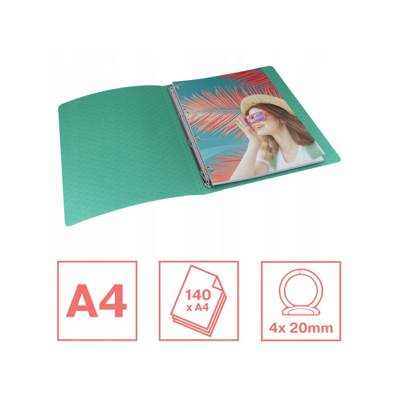 Segregator ringowy Esselte Colour`Breeze 4 RR 25 mm zielony 626248