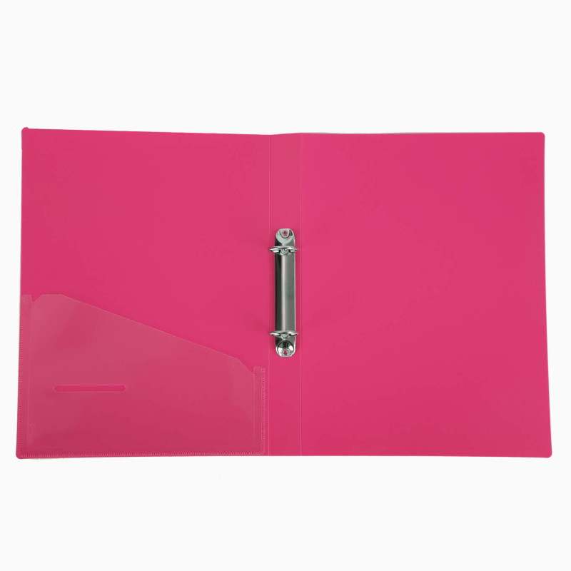 Segregator ringowy RIO z kieszenią i miejscem do opisu PP różowy 39576 PINK DELI