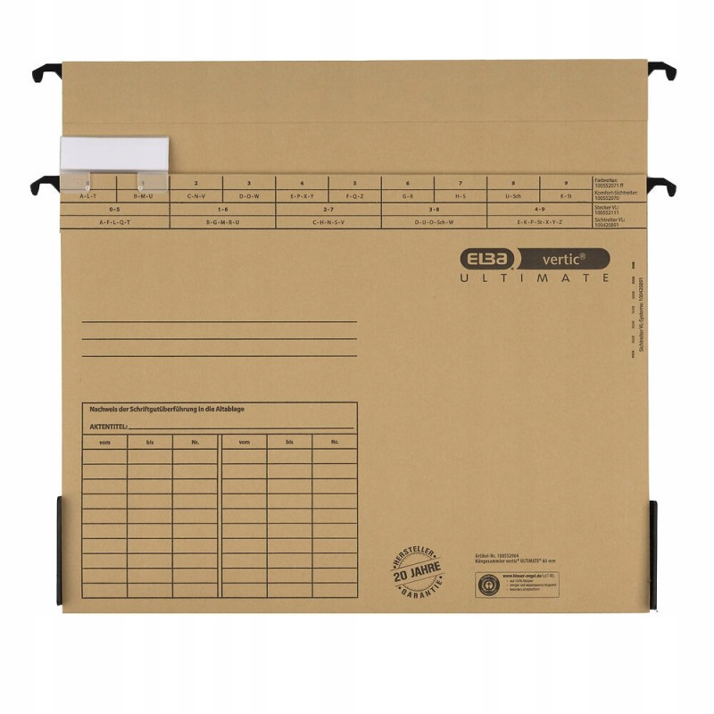 Teczka zawieszana na dokumenty A4 szeroka 60mm Vertic Ultimate 100552064 ELBA