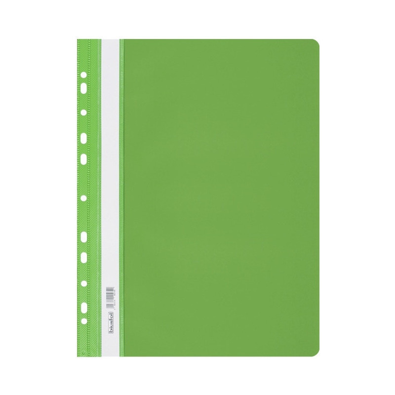 Skoroszyt na dokumenty twardy A4 wpinany do segregatora 10 sztuk jasny zielony SH-01-12 BIURFOL