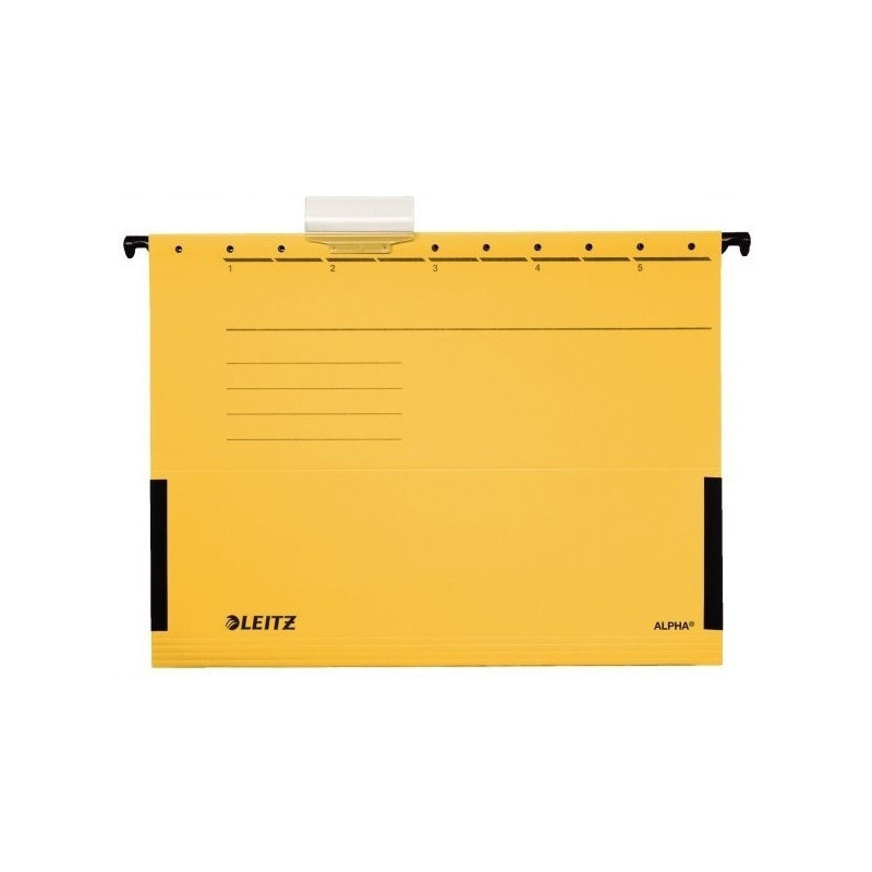 Teczka zawieszana ALPHA żółta z rozszerzanymi bokami LEITZ 19860115