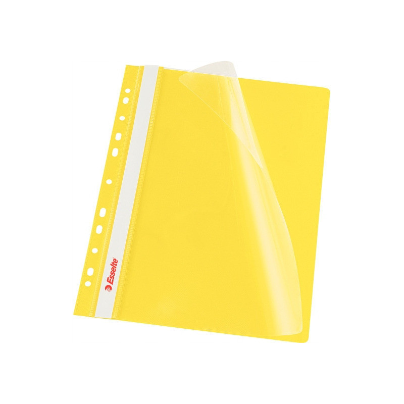 Skoroszyt wpinany ESSELTE żółty 13584 10szt. w folii