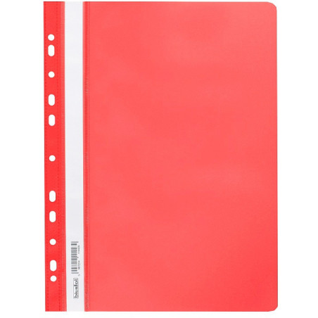 Skoroszyt na dokumenty miękki A4 wpinany do segregatora 20 sztuk czerwony SPP-02-01 BIURFOL