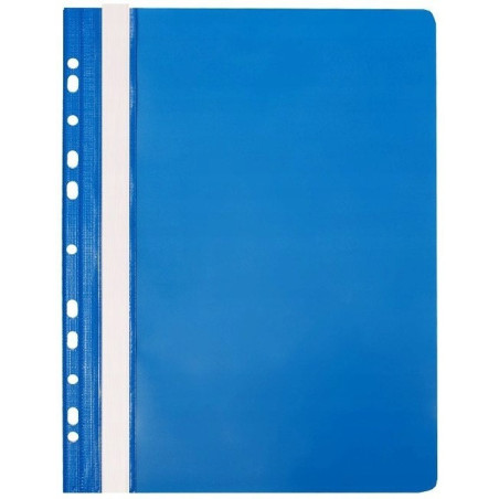 Skoroszyt na dokumenty twardy A4 wpinany do segregatora 10 sztuk niebieski NATUNA
