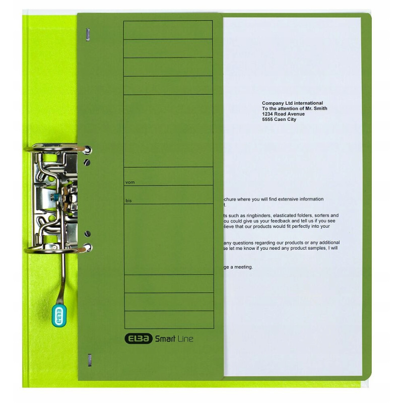 Skoroszyt oczkowy 1/2 A4 zielony 100551879 ELBA