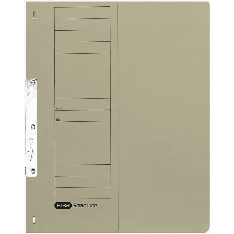 Skoroszyt wpinany do segregatora hakowy 1/2 A4 szary 100551894 ELBA