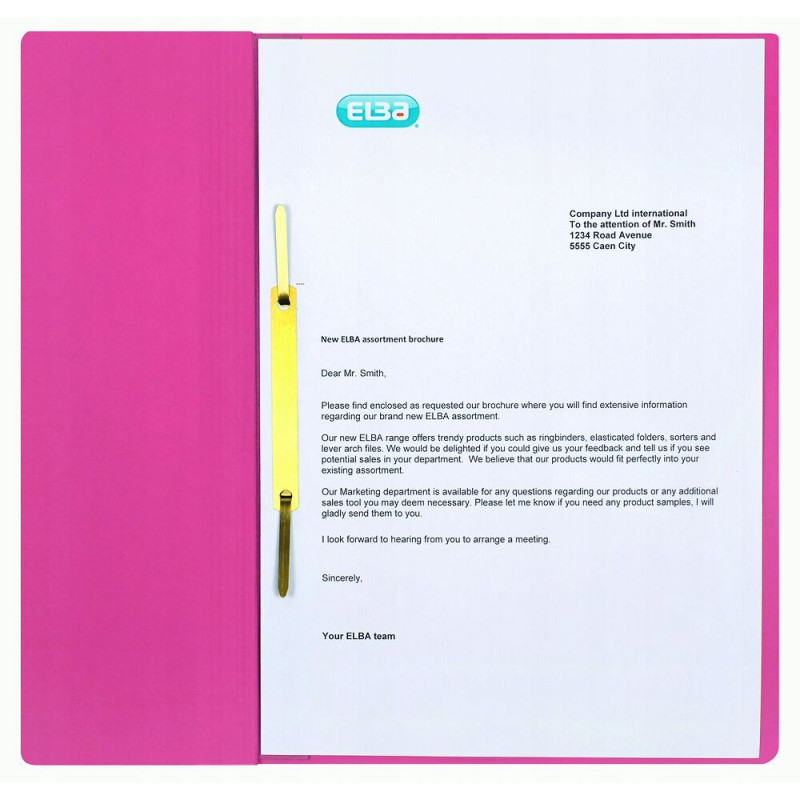 Skoroszyt oczkowy 1/2 A4 czerwony 100551882 ELBA