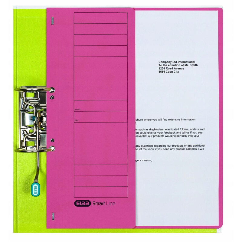 Skoroszyt oczkowy 1/2 A4 czerwony 100551882 ELBA