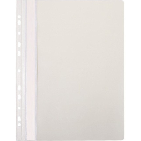 Skoroszyt na dokumenty twardy A4 wpinany do segregatora 10 sztuk biały NATUNA