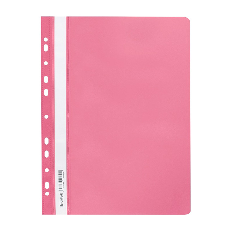 Skoroszyt na dokumenty miękki A4 wpinany do segregatora 20 sztuk różowy SPP-02-10 BIURFOL
