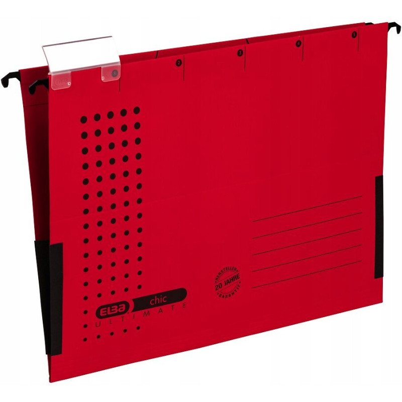 Teczka zawieszana na dokumenty CHIC ULTIMATE harmonijkowa czerwona 100552105 ELBA