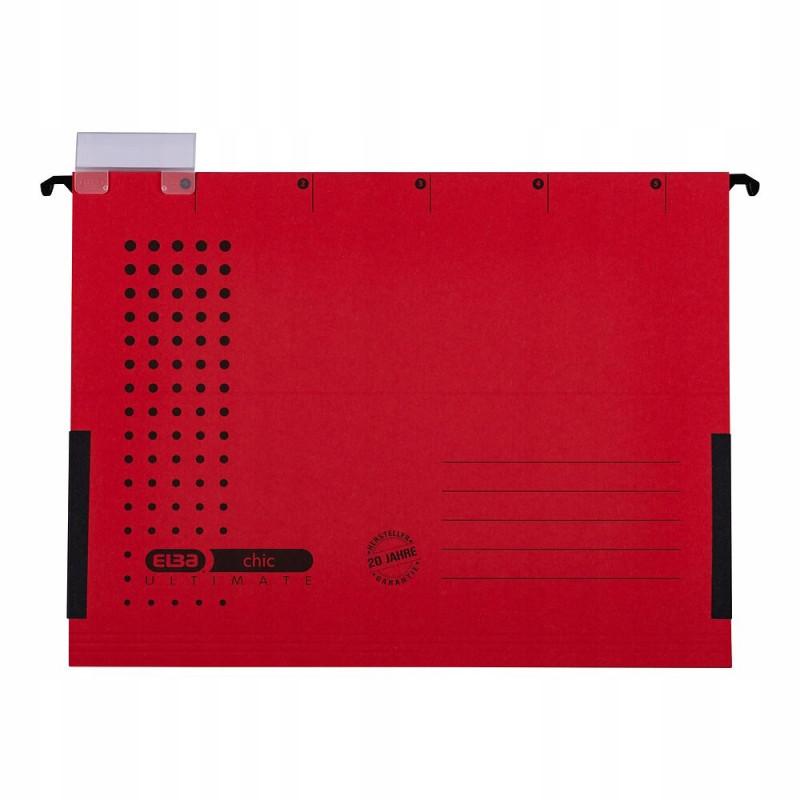 Teczka zawieszana na dokumenty CHIC ULTIMATE harmonijkowa czerwona 100552105 ELBA