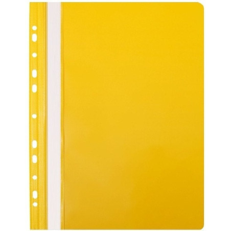 Skoroszyt na dokumenty twardy A4 wpinany do segregatora 10 sztuk żółty NATUNA