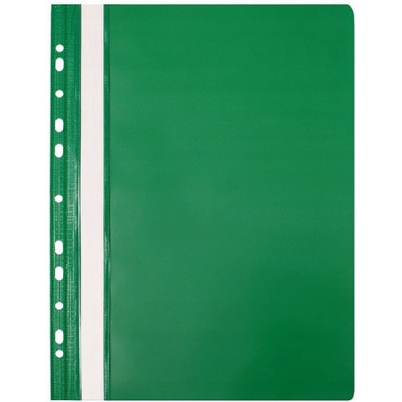 Skoroszyt na dokumenty twardy A4 wpinany do segregatora 10 sztuk zielony NATUNA