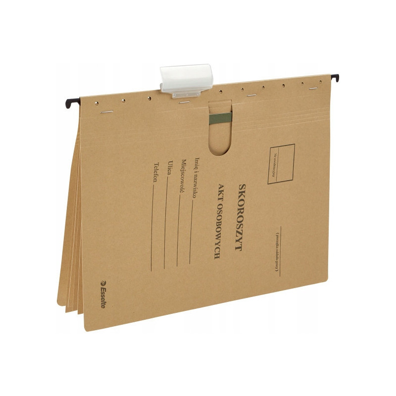 Skoroszyt zawieszany na akta osobowe 5 przegródek 15211 siarczanowy ESSELTE