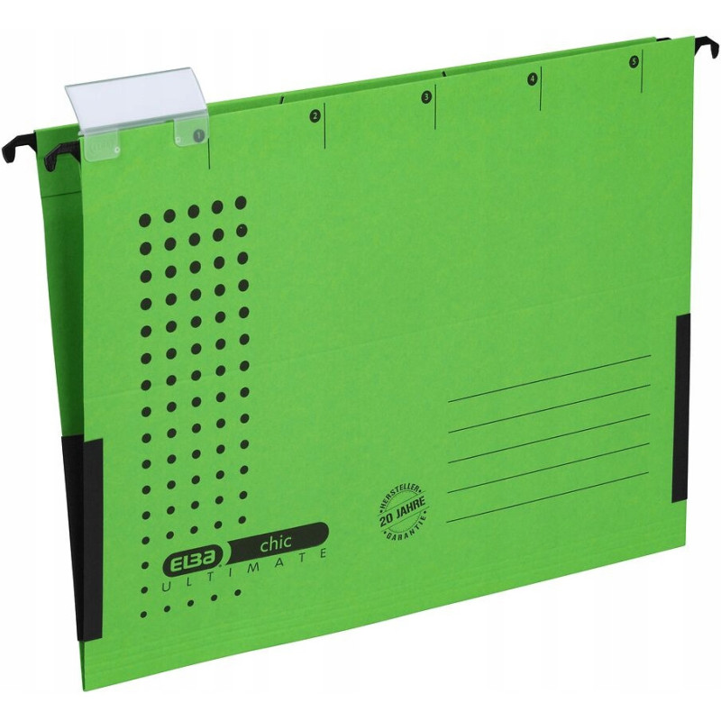Teczka zawieszana na dokumenty CHIC ULTIMATE harmonijkowa zielona 100552104 ELBA