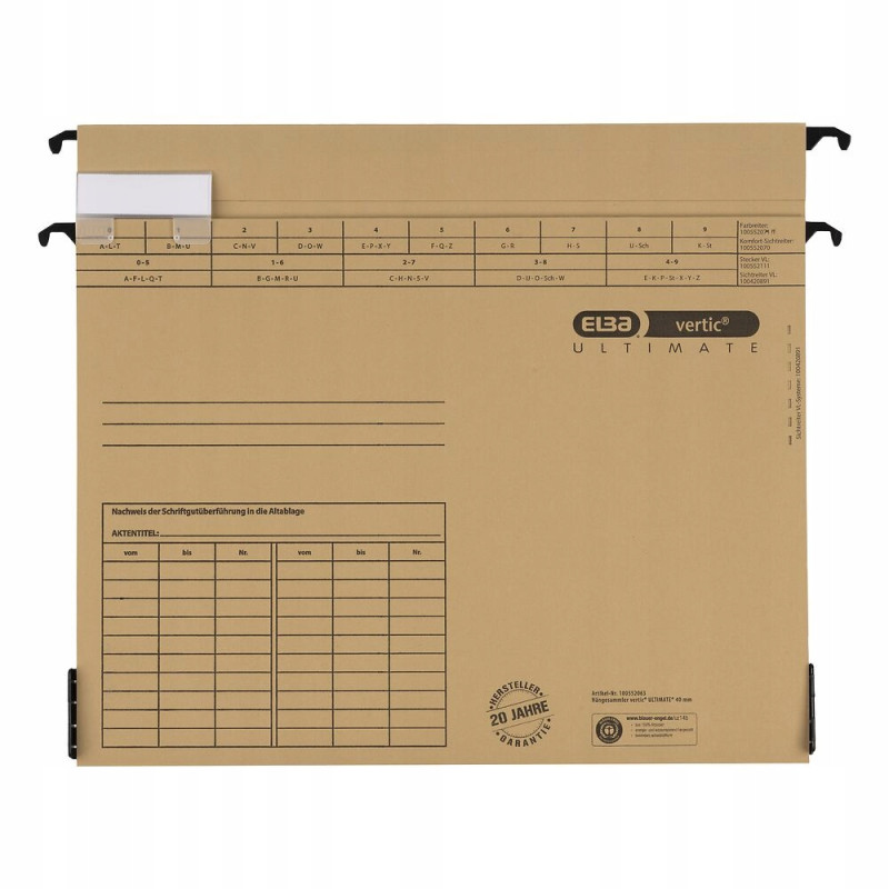 Teczka zawieszana na dokumenty A4 szeroka 40mm Vertic Ultimate 100552063 ELBA