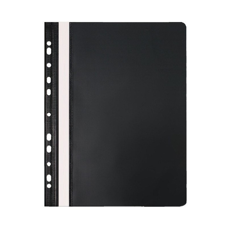 Skoroszyt na dokumenty twardy A4 wpinany do segregatora 10 sztuk czarny NATUNA