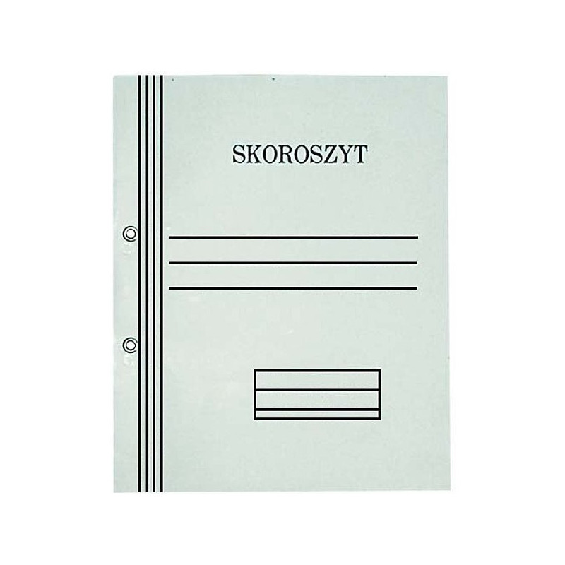 Skoroszyt oczkowy biały A4 pełny 300g 50szt. KIEL-TECH 4-00723