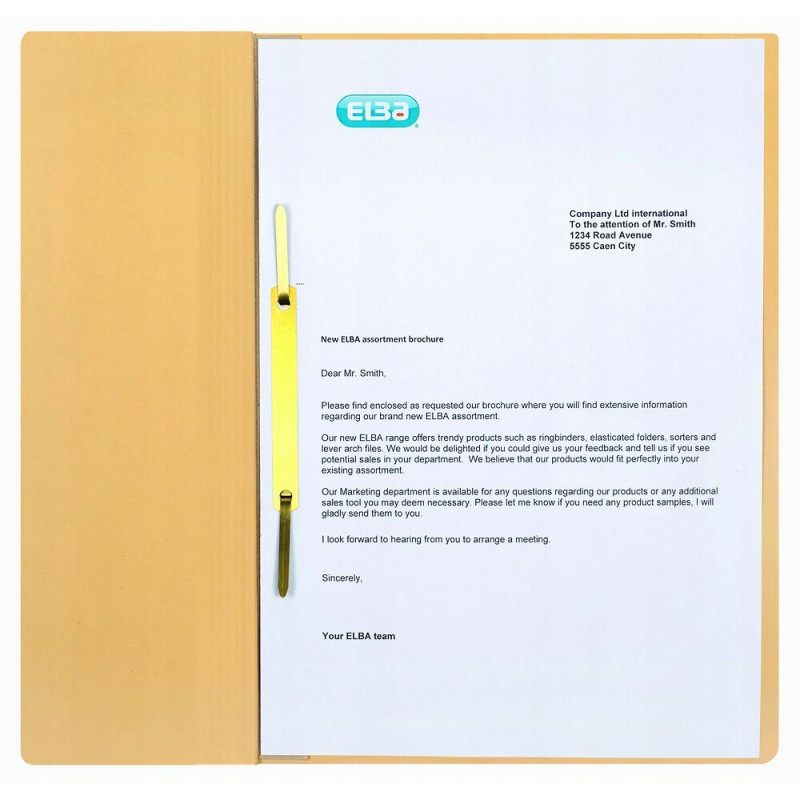 Skoroszyt oczkowy 1/2 A4 kremowy 100551877 ELBA