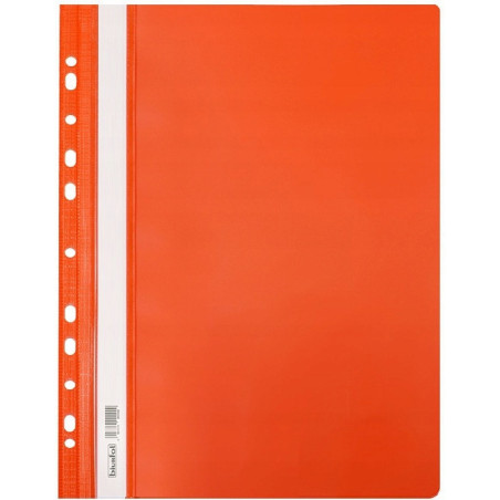 Skoroszyt na dokumenty twardy A4 wpinany do segregatora 10 sztuk pomarańczowy SH-01-08 BIURFOL