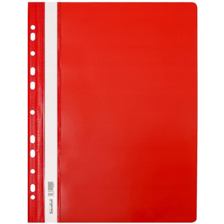 Skoroszyt na dokumenty twardy A4 wpinany do segregatora 10 sztuk czerwony SH-01-01 BIURFOL