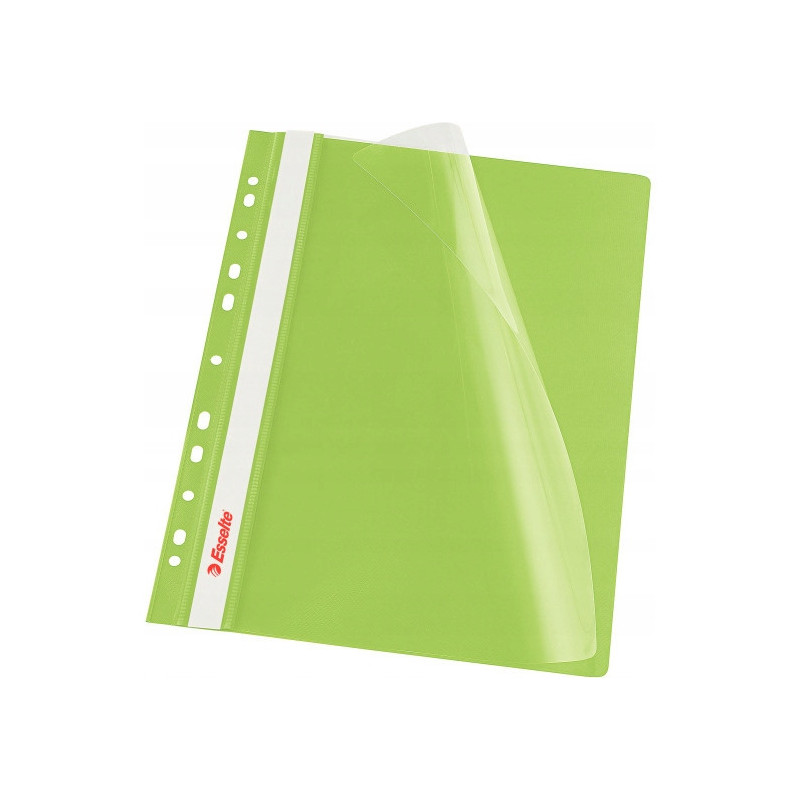 Skoroszyt wpinany ESSELTE zielony 13587 10szt. w folii