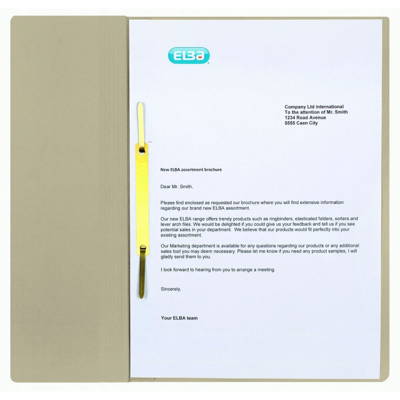 Skoroszyt oczkowy 1/2 A4 szary 100551880 ELBA