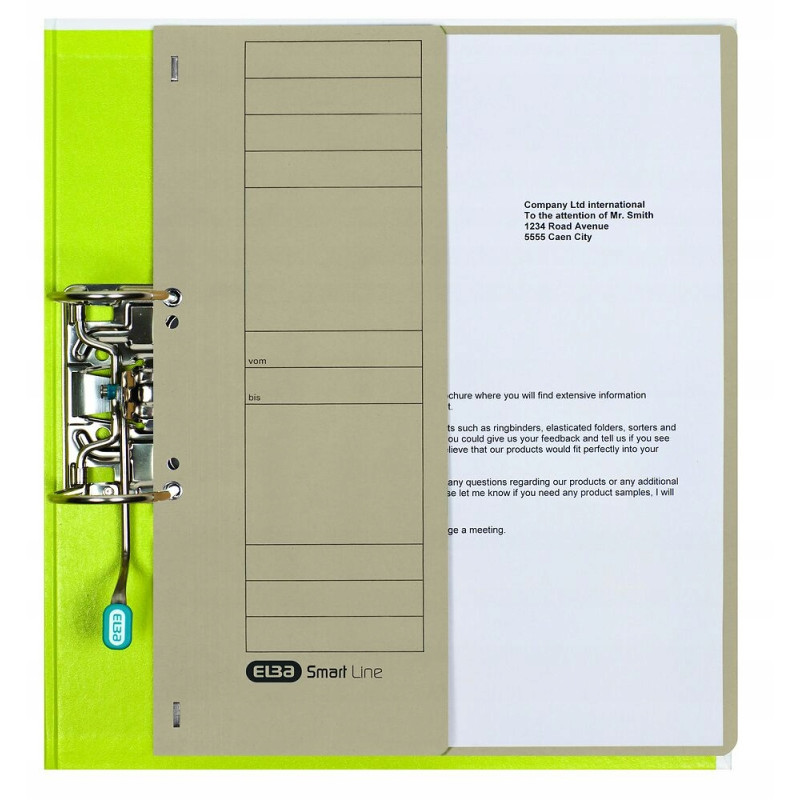 Skoroszyt oczkowy 1/2 A4 szary 100551880 ELBA