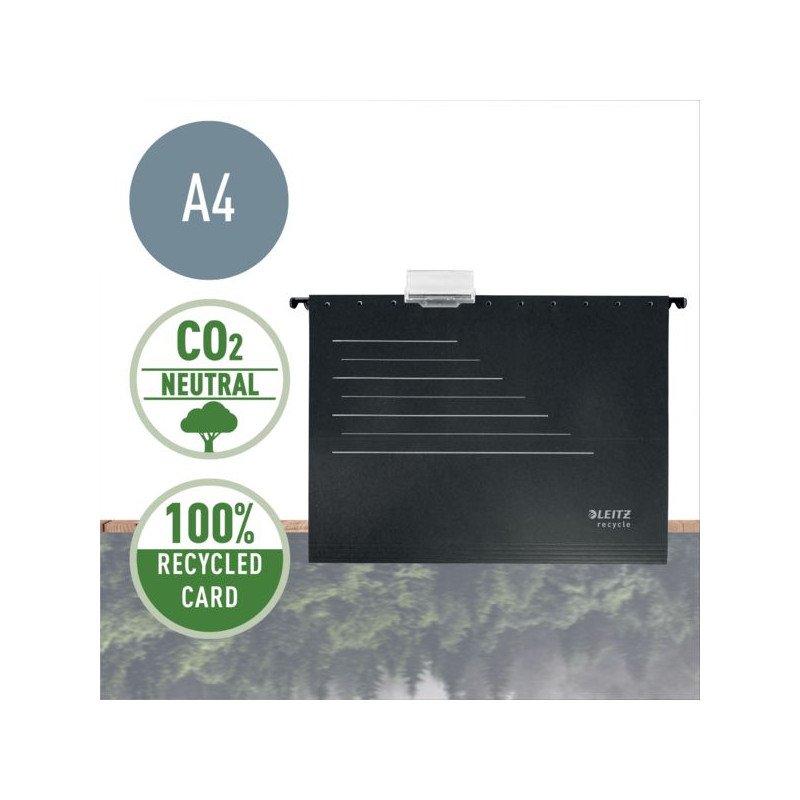 Teczka zawieszana Alpha Recycle, czarna 19210095