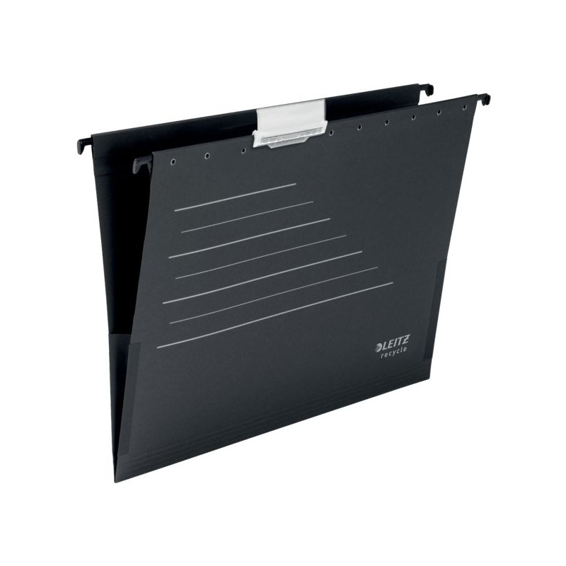 Teczki zawieszane z boczkami czarne Alpha Recycle, 19220095
