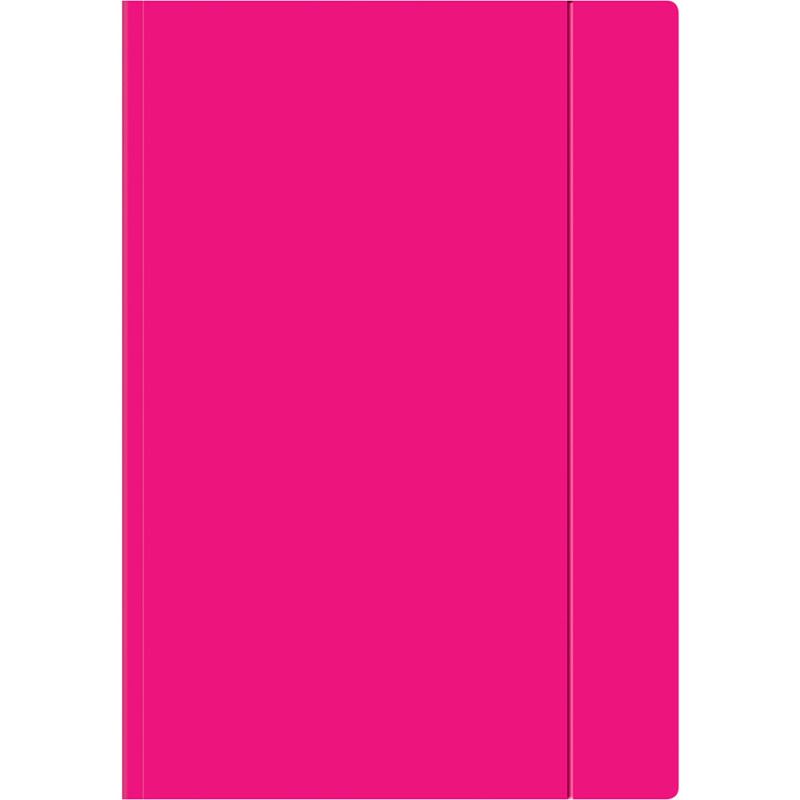 Teczka z gumką A4+ FLUO różowa INTERDRUK