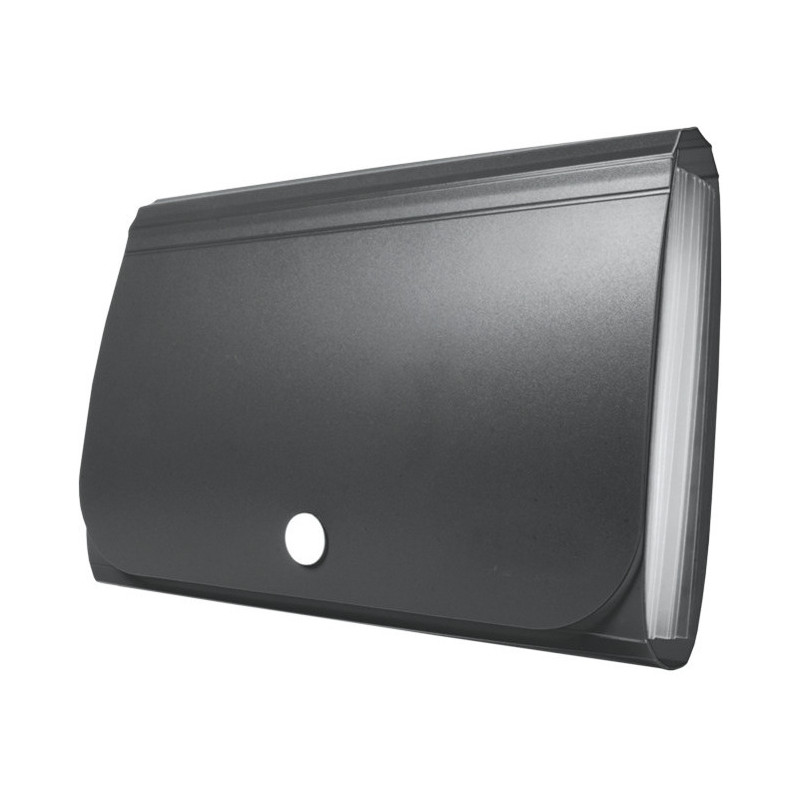 Teczka harmonijkowa PP na zatrzask czarna 178x118x31mm BT613-V TETIS