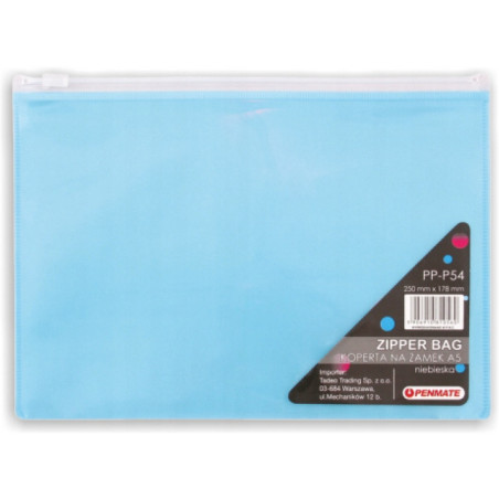 Koperta na zamek A5 niebieska PP-P54 TT6697 PENMATE