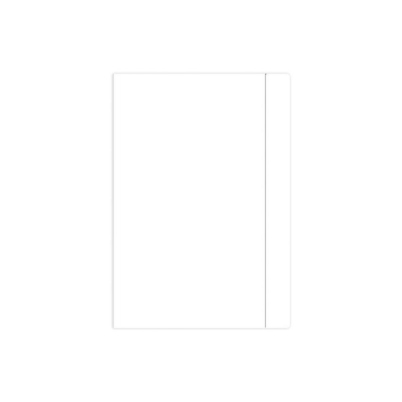 Teczka A4 z gumką biała INTERDRUK TEGUFB 300g