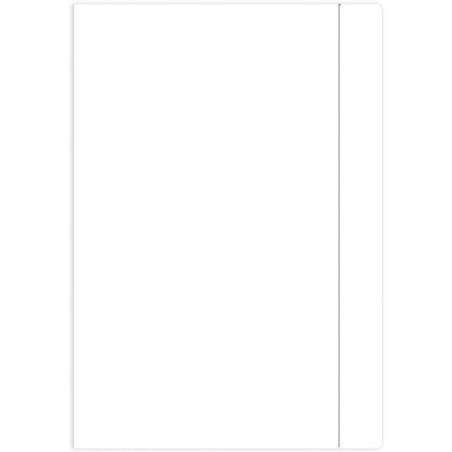 Teczka A4 z gumką biała INTERDRUK TEGUFB 300g