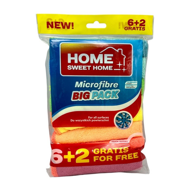 Ściereczka z mikrofibry uniwersalna 30x30cm (8szt) SPONTEX