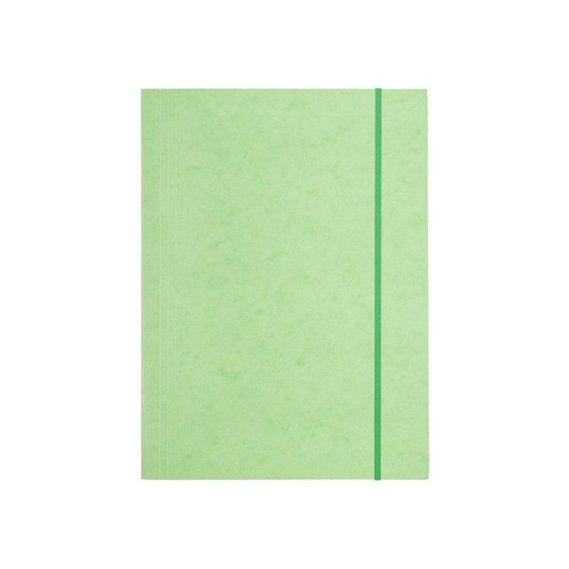 Teczka z gumką prostą NATUNA A4 preszpan jasna zielona 390g