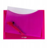 Teczka kopertowa PP A4 pozioma różowa 2kiesz. SF006 STRIGO