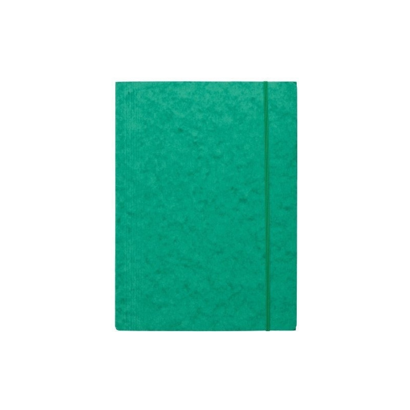 Teczka z gumką prostą NATUNA A4 preszpan zielona 390g