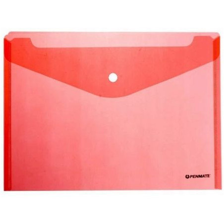 Teczka kopertowa na zatrzask A4 czerwona PP-231 TT6706 PENMATE