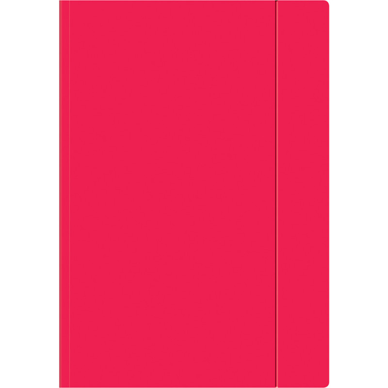 Teczka z gumką A4+ FLUO malinowa INTERDRUK