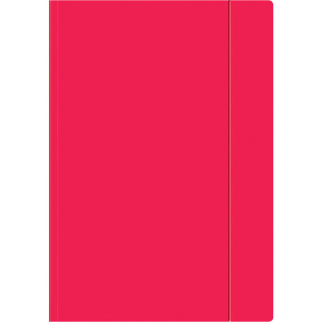 Teczka z gumką A4+ FLUO malinowa INTERDRUK