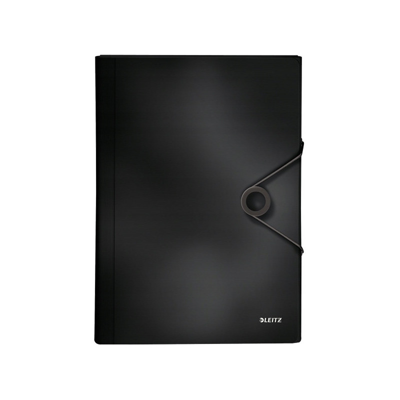 Teczka z przegródkami PP LEITZ SOLID czarna 45791095