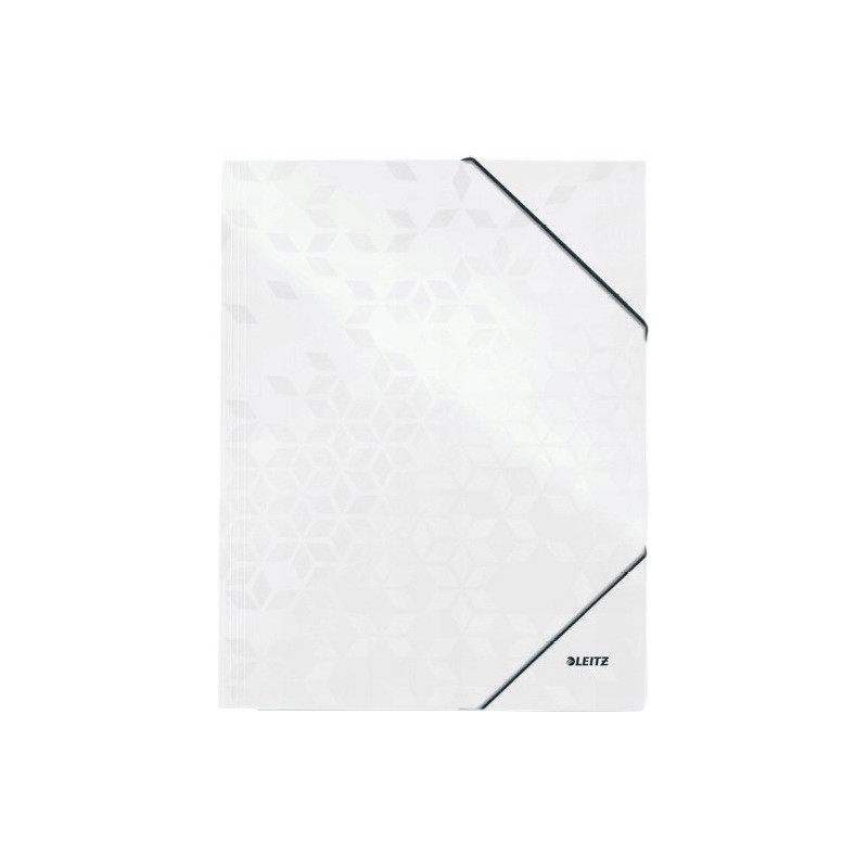 Teczka kartonowa z gumką LEITZ perłowy biała WOW 39820001