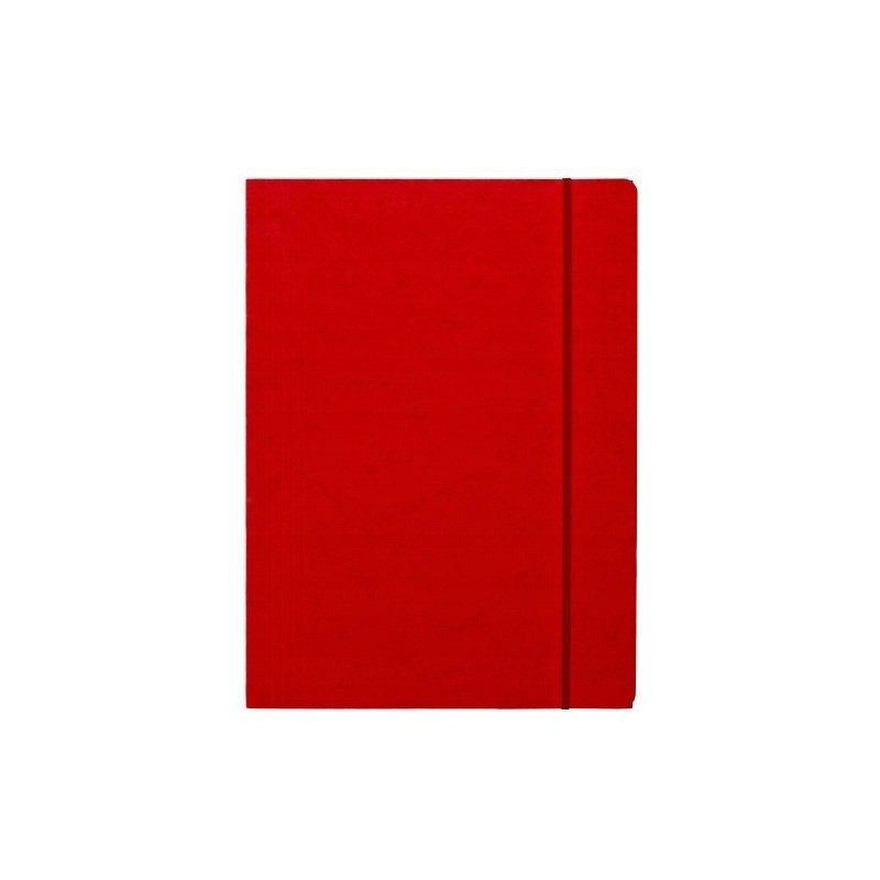 Teczka z gumką prostą NATUNA A4 preszpan czerwona 390g